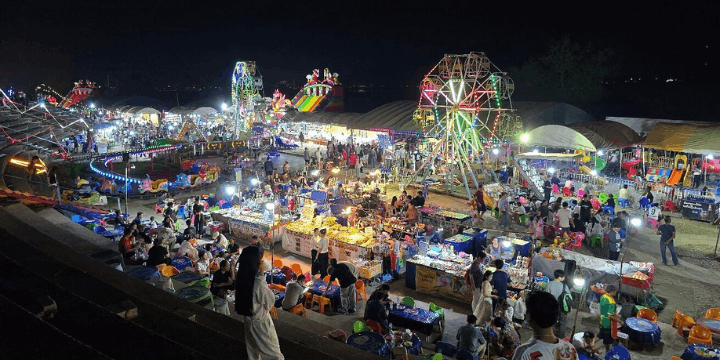 Golden Hour di Mekong, Pemandangan Matahari Terbenam