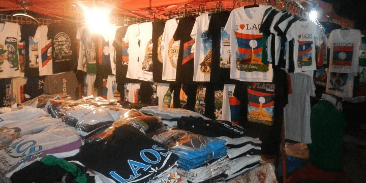 Kaos Ikonik dan Barang Fashion Terjangkau di Vientiane Night Market